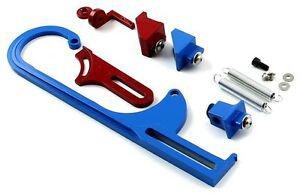 PRO COMP 3101 THROTTLE CABLE BRACKET FOR HOLLEY CARBURETOR # LONG BLUE-SHORT RED