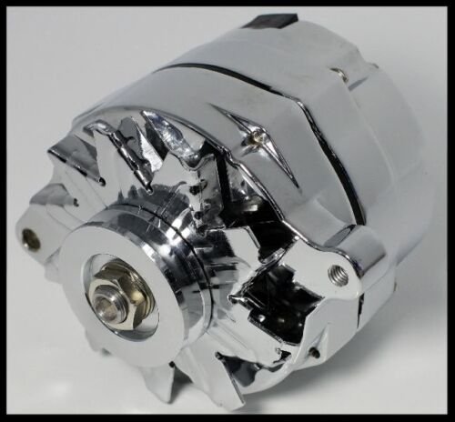 GM Chrome 120 AMP 10SI 1 OR 3 WIRE SBC/BBC ALTERNATOR