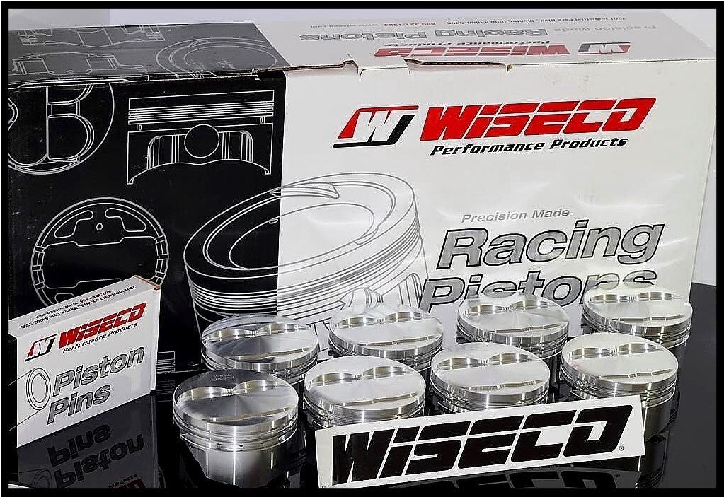 BBC CHEVY 548 WISECO FORGED PISTONS 4.530X4.250 STR +13.5cc DOME KP522A3