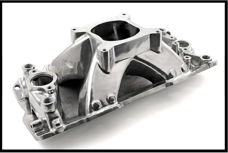 Hi-Rise SBC Single-Plane Shiny Finish Intake Manifold