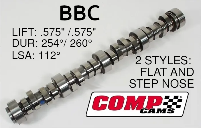 BBC Comp Cams - .575"/.575" Lift 254°/260° Duration - OE Hydraulic Roller