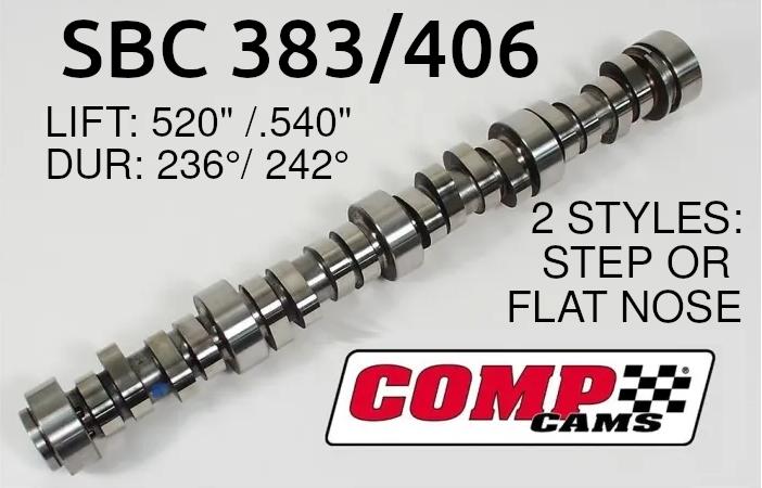 SBC 383/406 Comp Cams - 520"/.540" Lift 236°/242° Duration - OE Hydraulic Roller