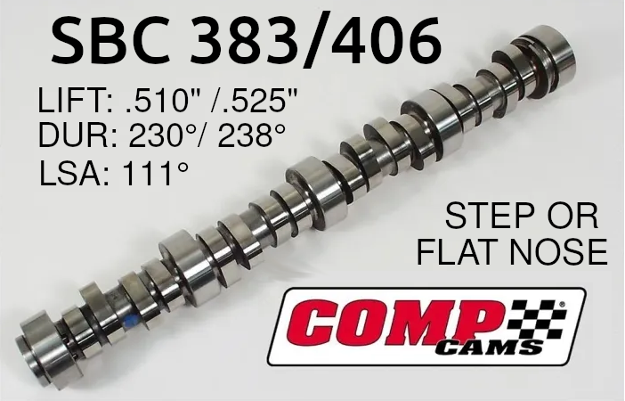 SBC 383/406 Comp Cams - .510"/.525" Lift 230°/238° Duration - OE Hydraulic Roller