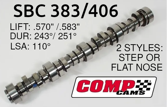 SBC 383/406 Comp Cams - .570"/.583" Lift 243°/251° Duration - OE Hydraulic Roller