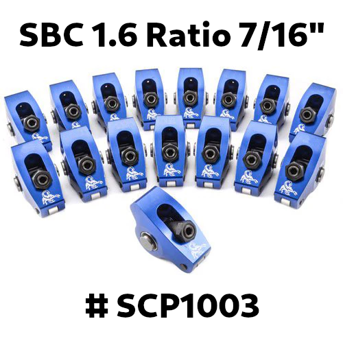 SBC - 1.6:1 - 7/16" Race Series Roller Rocker Arms - Full Set of 16