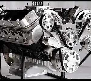 BBC CHEVY 555 ENGINE, STAGE 7 DART BLOCK, AFR HEADS, TURN KEY, SERPENTINE 720 hp