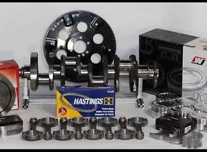 SBC CHEVY 434 ASSEMBLY MANLEY CRANK & RODS, WISECO -9.5cc Dh. 4.155 350 MAINS