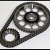 PBM CHEVY SBC BILLET TIMING CHAIN SET FOR RETRO ROLLER OR FLAT TAPPET CAMS 8981T